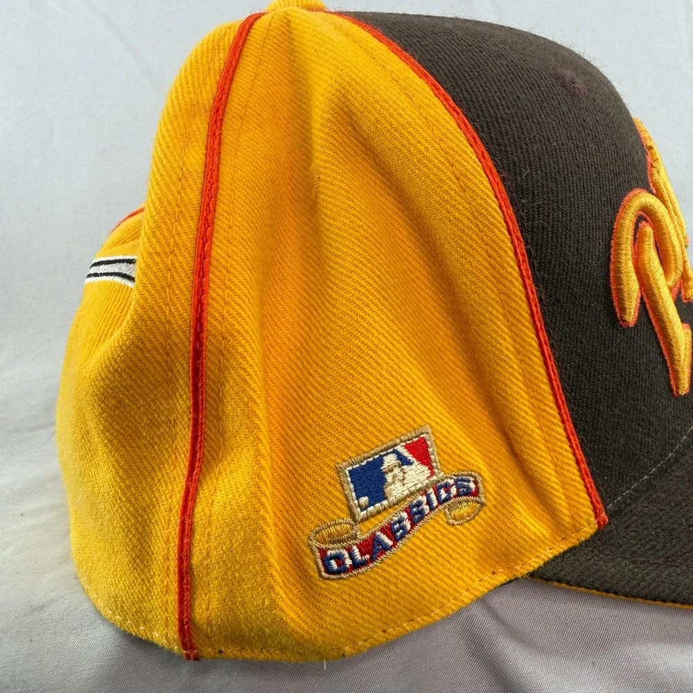 Mitchell & Ness San Diego Padres Cooperstown Fitted Hat Brown Yellow 7 1/4